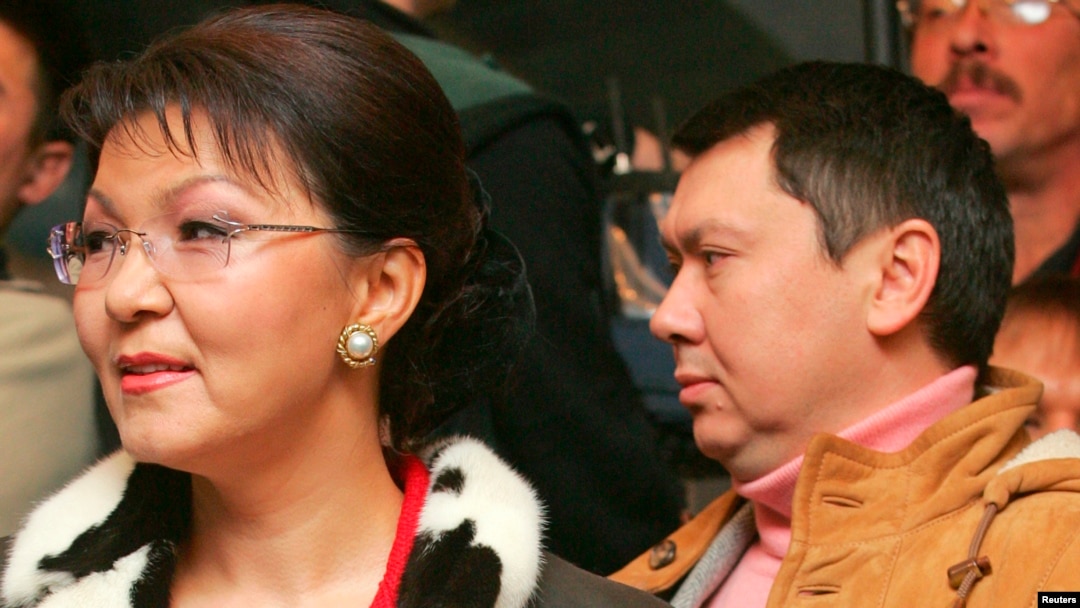 Rakhat Aliev (right) in 2005 with his then wife Darigha, daughter of Kazakh President Nursultan Nazarbaev