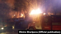 Пожар на Ошском рынке. 13 апреля 2018 года.