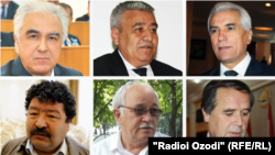 Саиджафар Усмонзода, Акбаршо Искандаров, Хамрохон Зарифи, Шокиржон Хакимов, Ахмадшо Комилзода жана Абдулфаиз Атои.